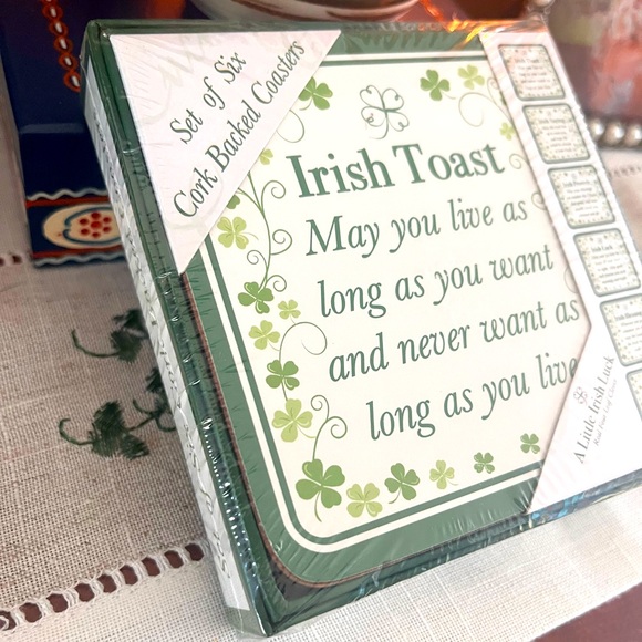 Irish Inspirational Quote Drink Coasters 6 New corkbacked coasters - Picture 4 of 4